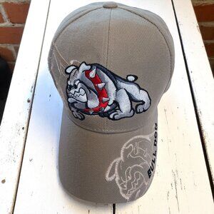 Santo Gray Bulldog Baseball Cap – One Size, Velcro Adjustable, Unisex